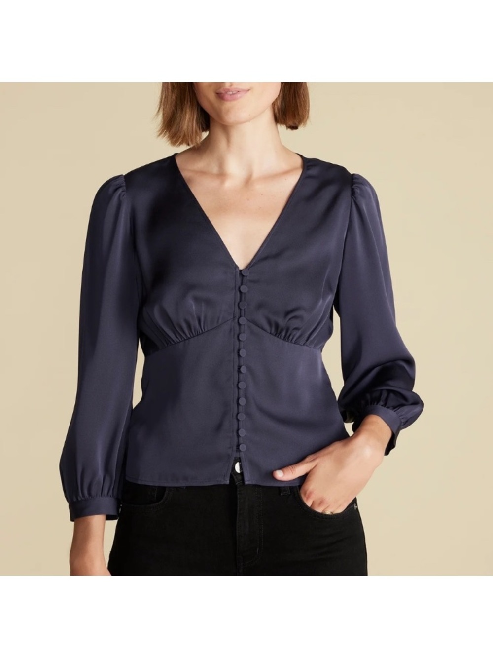 Amour Vert Aurelie Silk Blouse NWT Size Small